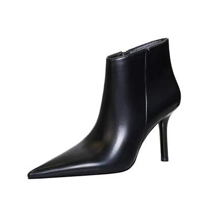 QITUMAUL Ankle Boots 9.5cm Women's Black