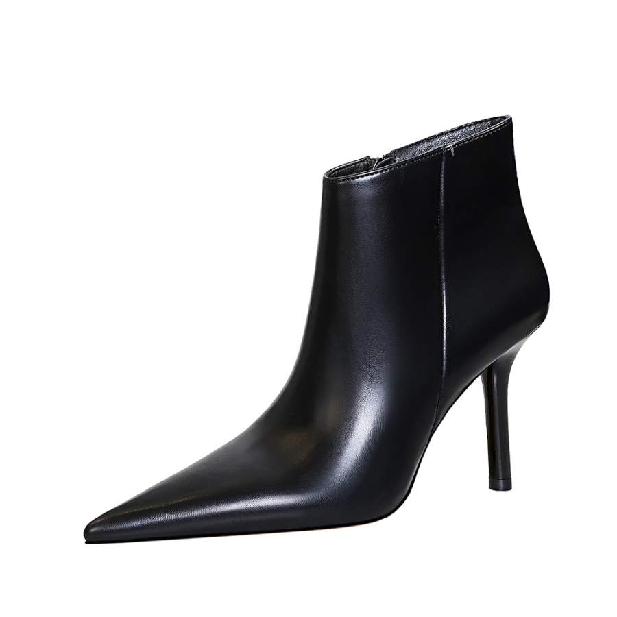 QITUMAUL Ankle Boots 9.5cm Women's Black