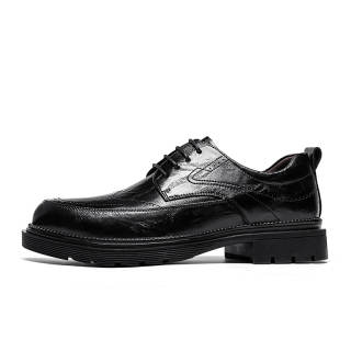 G.N.SHIJIA Casual Leather Shoes Men's Low Top Black