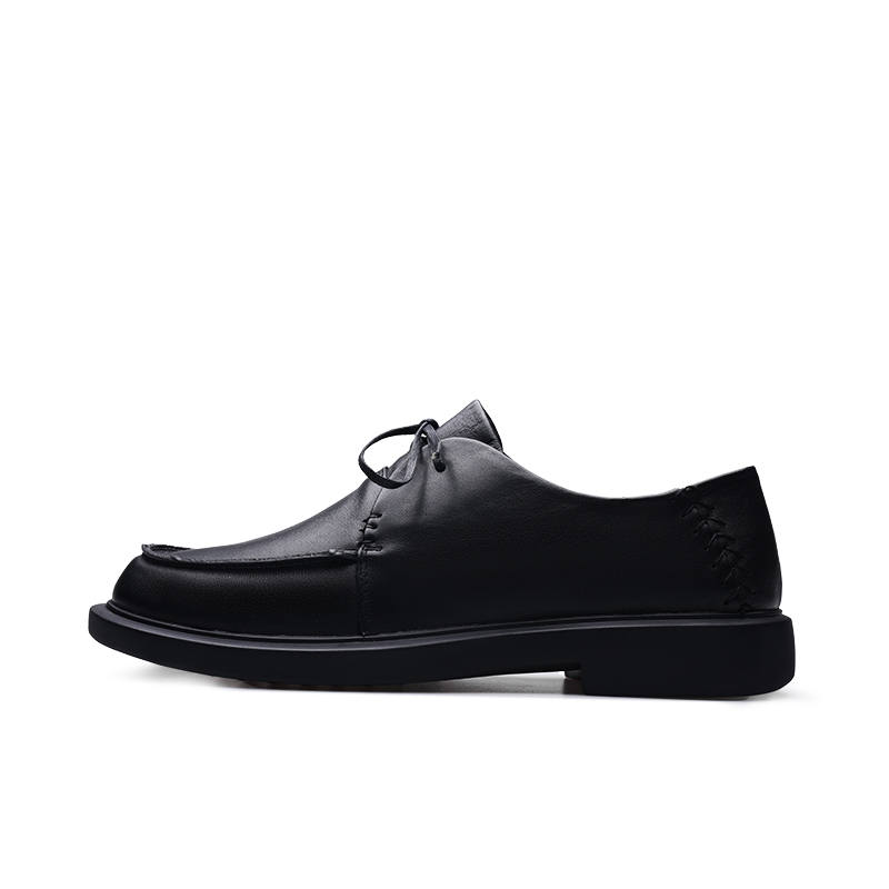 PARDASAUL Casual Leather Shoes Men's Low Top Black