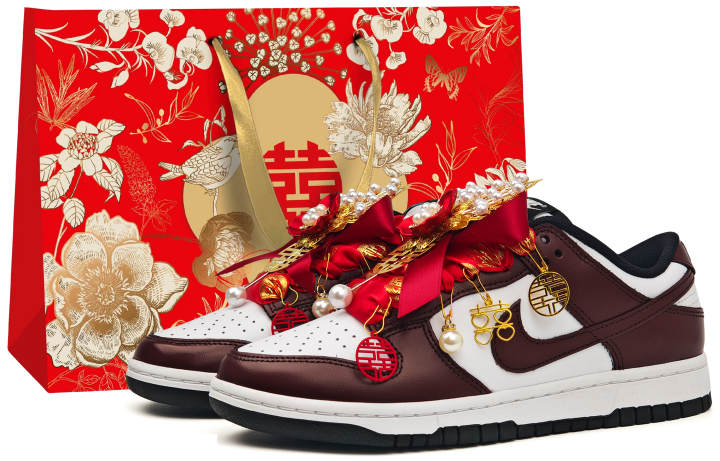 Nike Nike Dunk Wedding Shoes, Heart Fluttering, Trendy Slip Resistant Abrasion Resistant Slip Resistant Abrasion Resistant