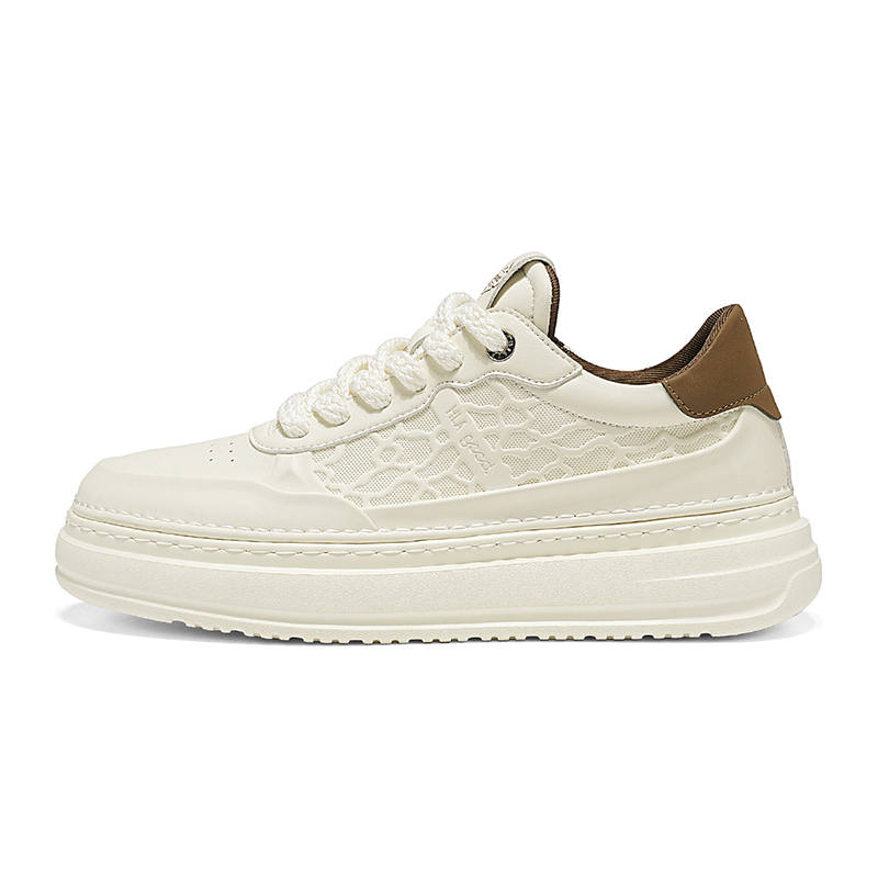 HLA Skateboard Shoes Men's Low Top White Brown White Blue