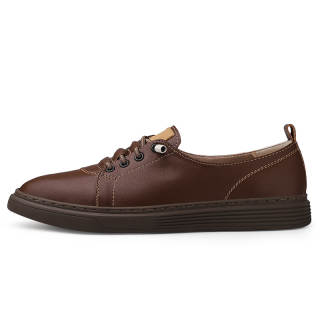 DAOTUSEN Cow Leather Low top Casual Shoes Unisex