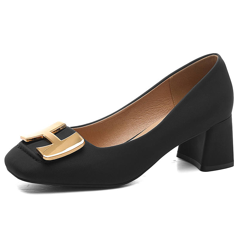 JINSITU Pu Chunky Heel High Heels 5.5cm Women's