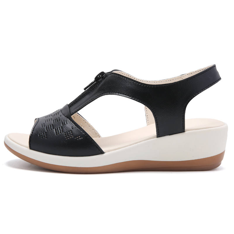 Reivantix Reivanti Synthetic Leather One Strap Sandals 4.5cm Women's Black