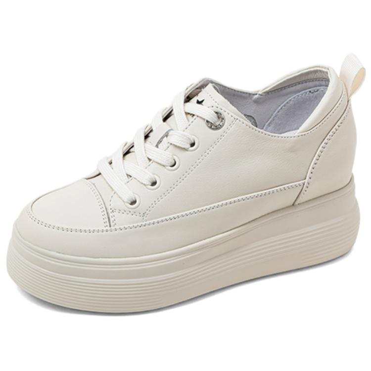 COMELY Casual Shoes Women's Low Top Ecru/Black