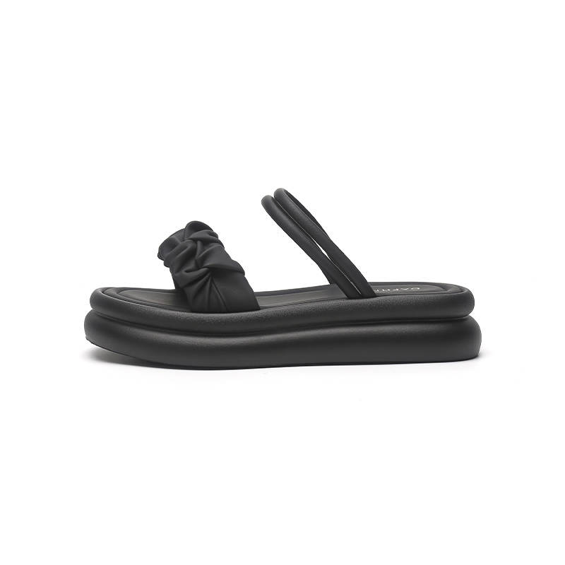 DAPHNE DAPHNE Slide Slippers Women's Black, Beige