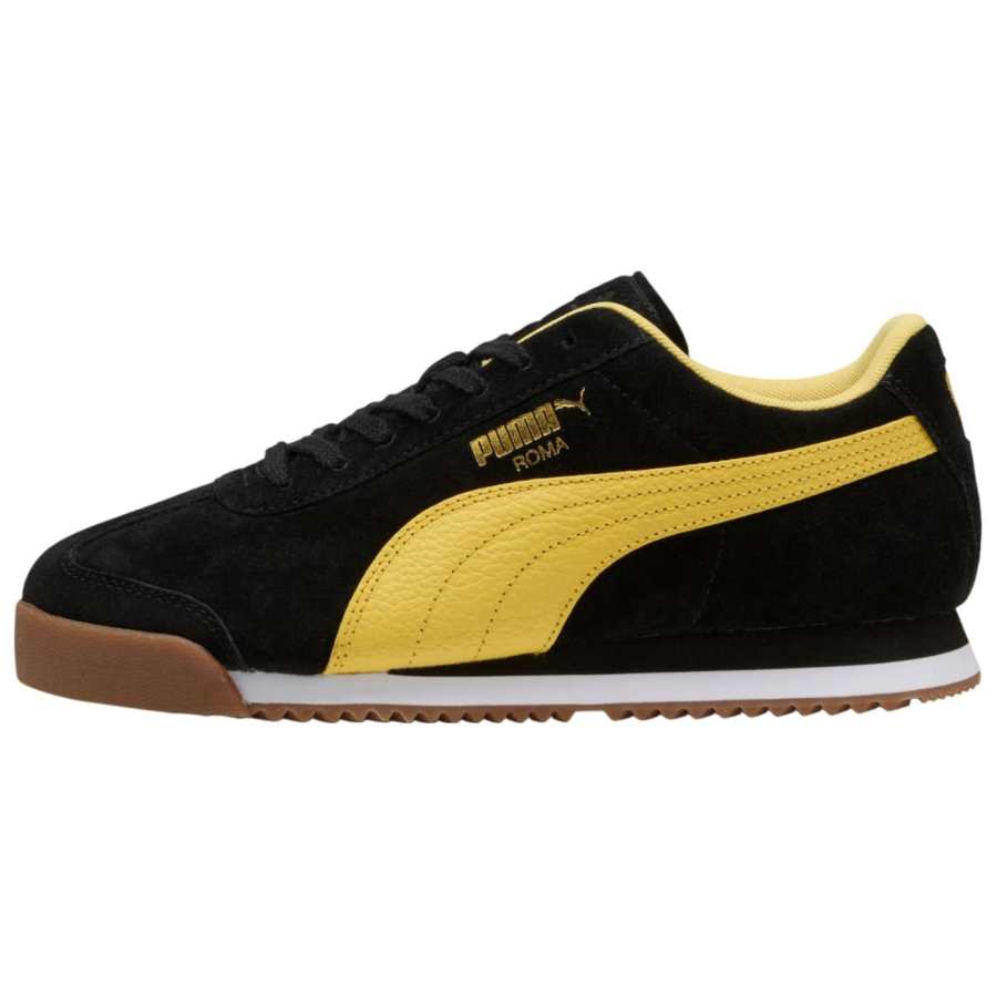 PUMA Roma Low top Casual Shoes Unisex Black Yellow