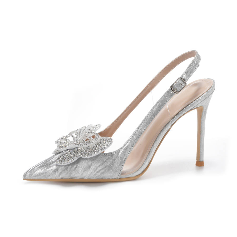 Zubumei Leather Slim Heel High Heels Women's