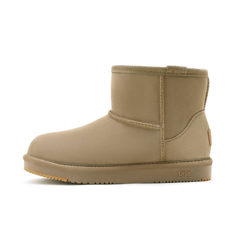 UBZ Snow Boots Men's Ash Gray, Natural Black, Chestnut Color