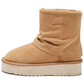 Kirsh Suede Short Snow Boots Women's Light Brown