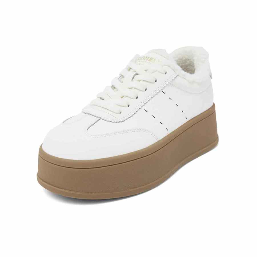 COMELY Casual Shoes Women's Low Top Ecru
