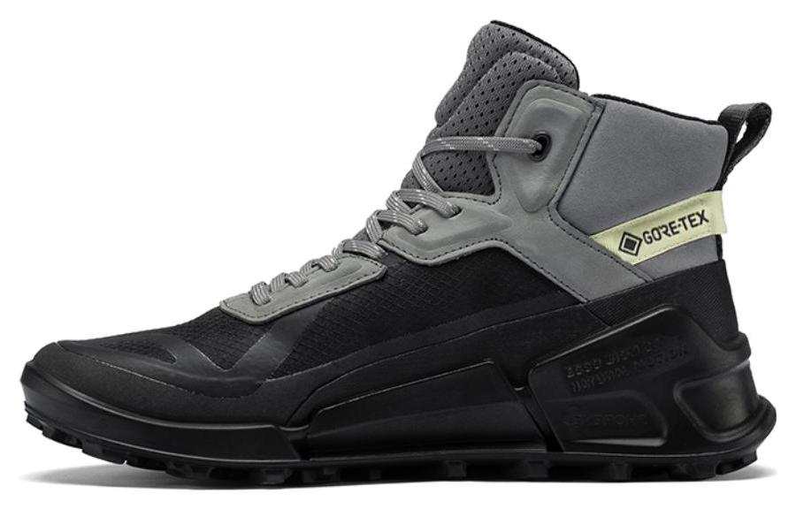 Ecco Step 2.1 Series Cow Leather Comfortable And Breathable High top Sports Casual Shoes Women's Black