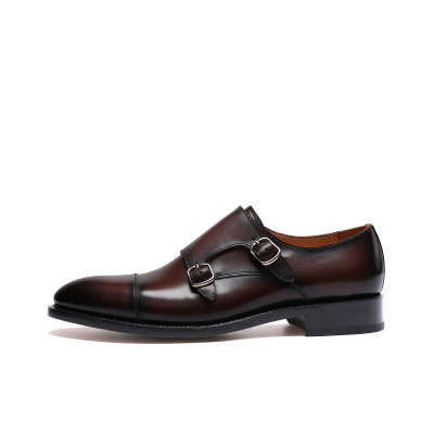 IGESHI Cow Leather Dress Shoes Men's Coffee