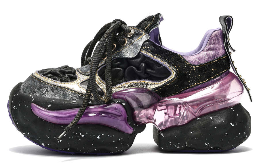 VINYVIOLA Cushioning Abrasion Resistant Height Increasing Low top Chunky Sneakers Women's