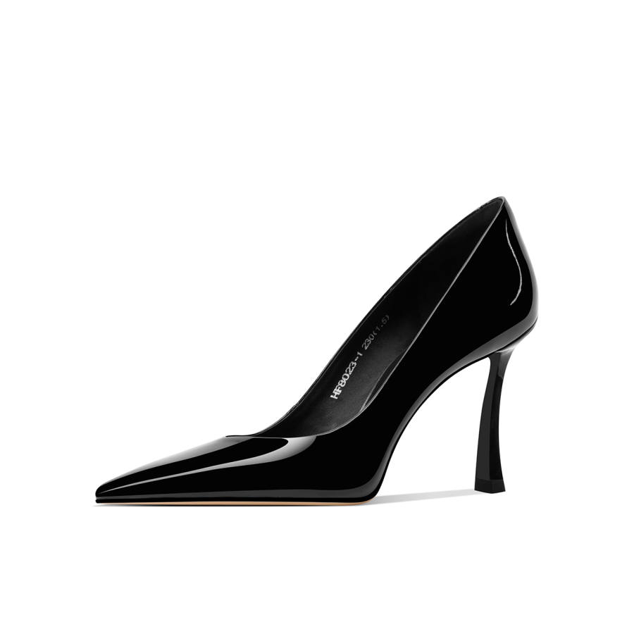 Shesrim Patent Leather Slim Heel High Heels Women's