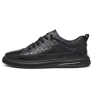 POPULAR ROUSE PR Top Grain Cow Leather Low top Skateboard Shoes Men's Black