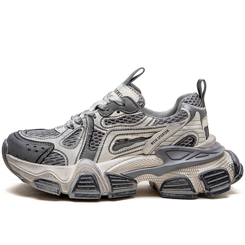 JIEZHOU Top Grain Cow Leather Low top Chunky Sneakers Women's