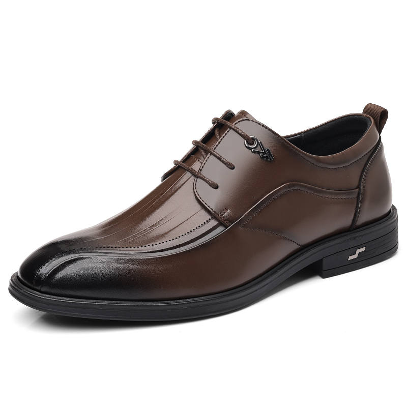 CAOZE Dress Shoes Men's Low Top Black Brown