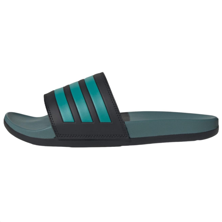 Adidas Adidas Adilette Comfort Slide Slippers Unisex Black Cyan