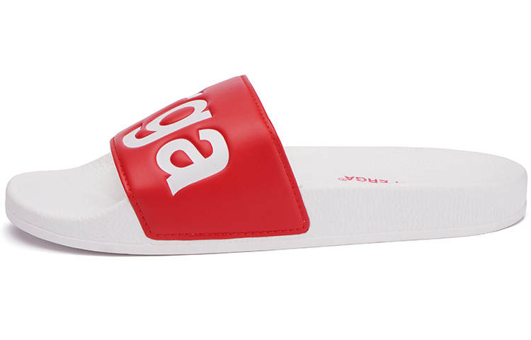 SUPERGA SUPERGA Slide Slippers Unisex White/Red