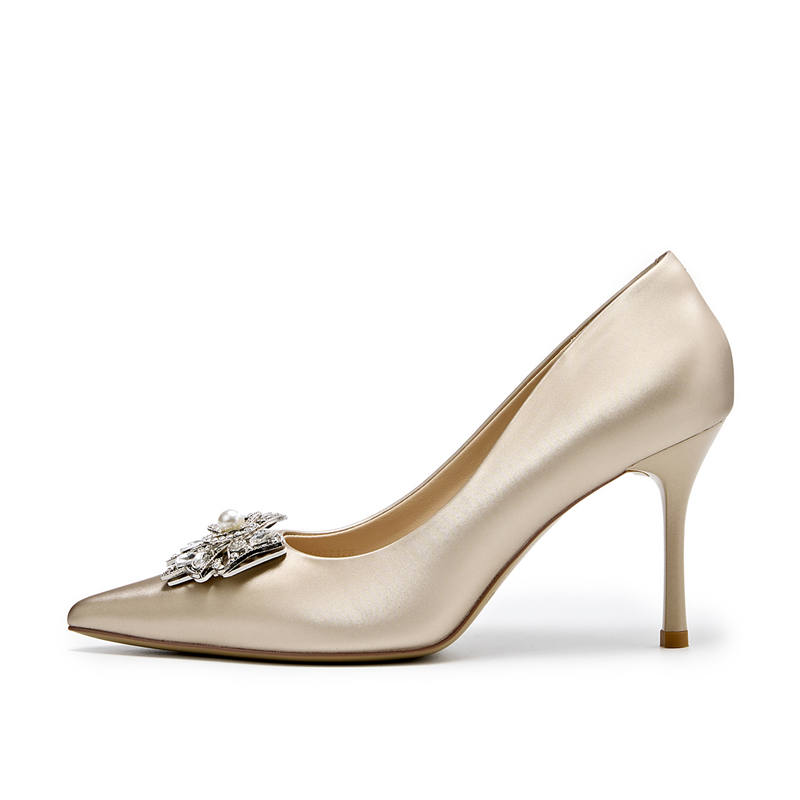 KEKAFU High Heels Women's Champagne/Black