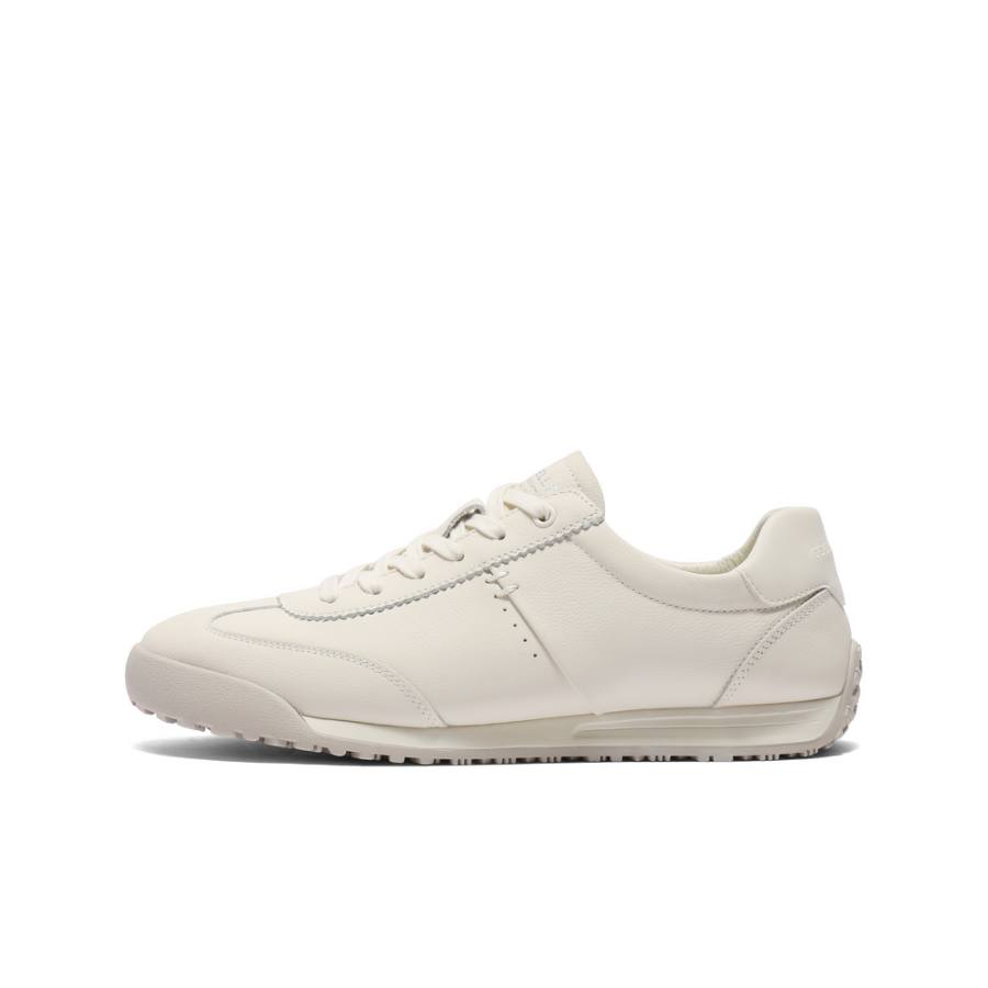 BELLE Cow Leather Abrasion Resistant Low top Casual Shoes Men's White