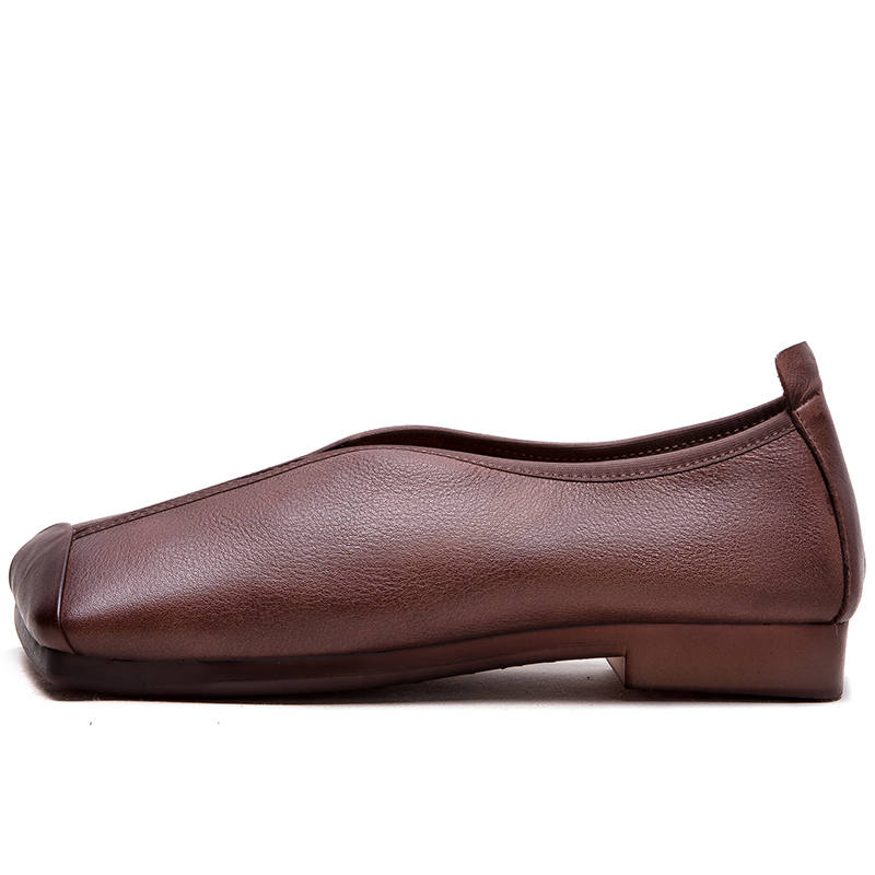 JIEZHOU Top Grain Cow Leather Casual Shoes Women's