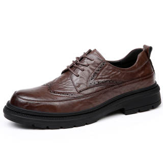 YINGLUNQISHI Cow Leather Casual Shoes Men's