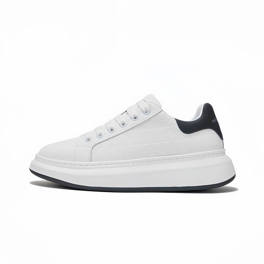 FAIRWHALE White Moonlight Collection White Sneakers Textile, Artificial Leather Low top Skateboard Shoes Men's