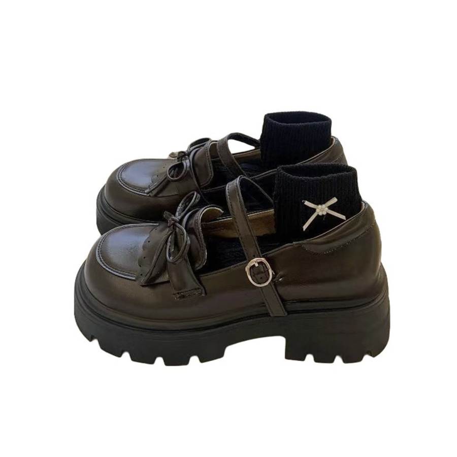 Medd Pu Chunky Heel Mary Jane Shoes Women's