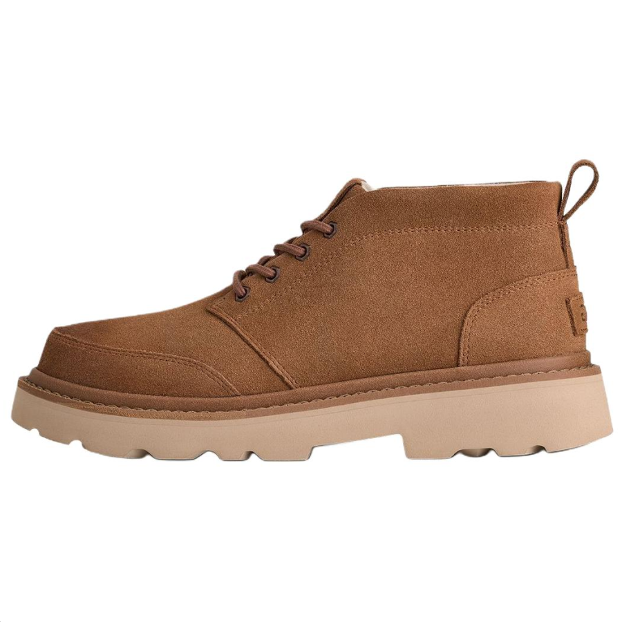 UGG UGG CHUKKA LUG Cow Split Leather Ankle Boots Men's Chestnut
