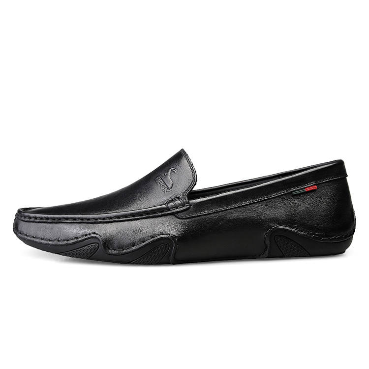 BECK Casual Leather Shoes Men's Low Top Black/Brown