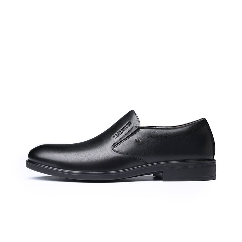 LAORENTOU Casual Leather Shoes Men's Low Top Brown/Black