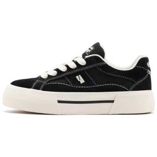 VEEMES 235S Slip Resistant Cushioning Impact Resistance Abrasion Resistant Low top Skateboard Shoes Unisex Black