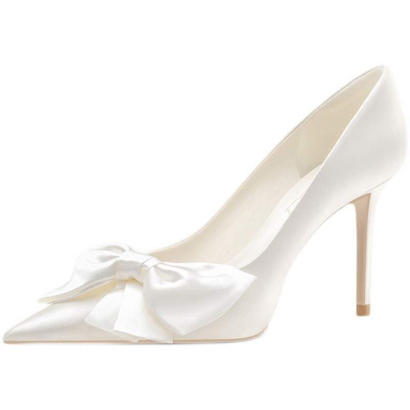 Xingdiman Slim Heel High Heels 8cm Women's White