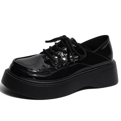 EEueeczs Pu Casual Shoes 5CM Women's Black