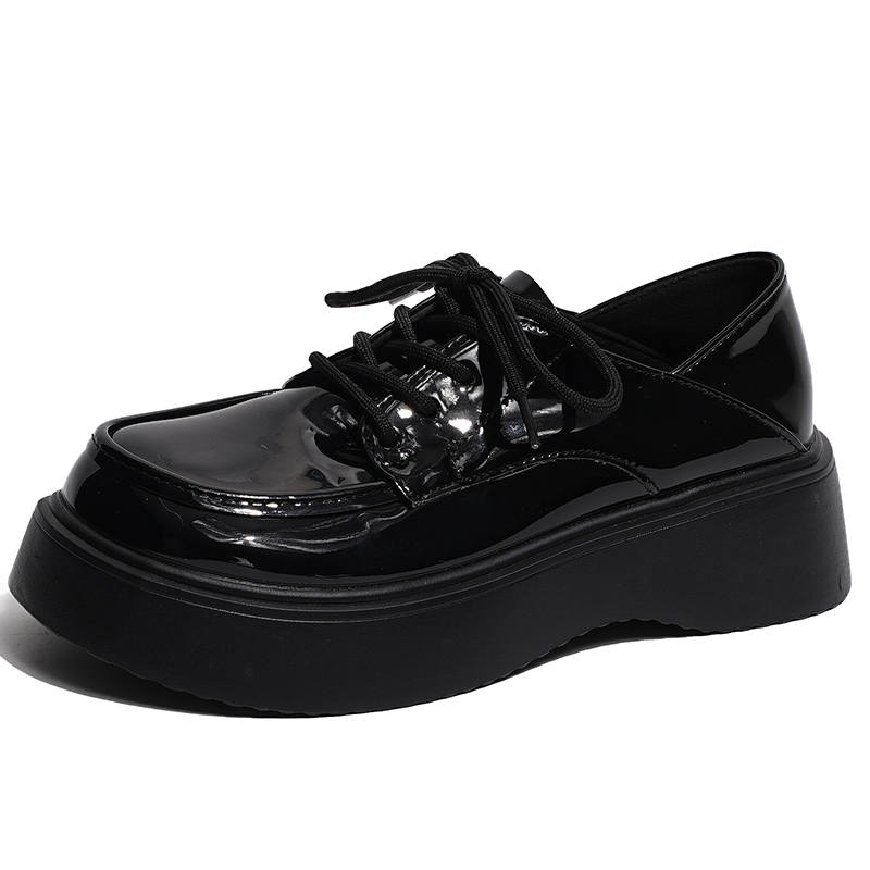 EEueeczs Pu Casual Shoes 5CM Women's Black