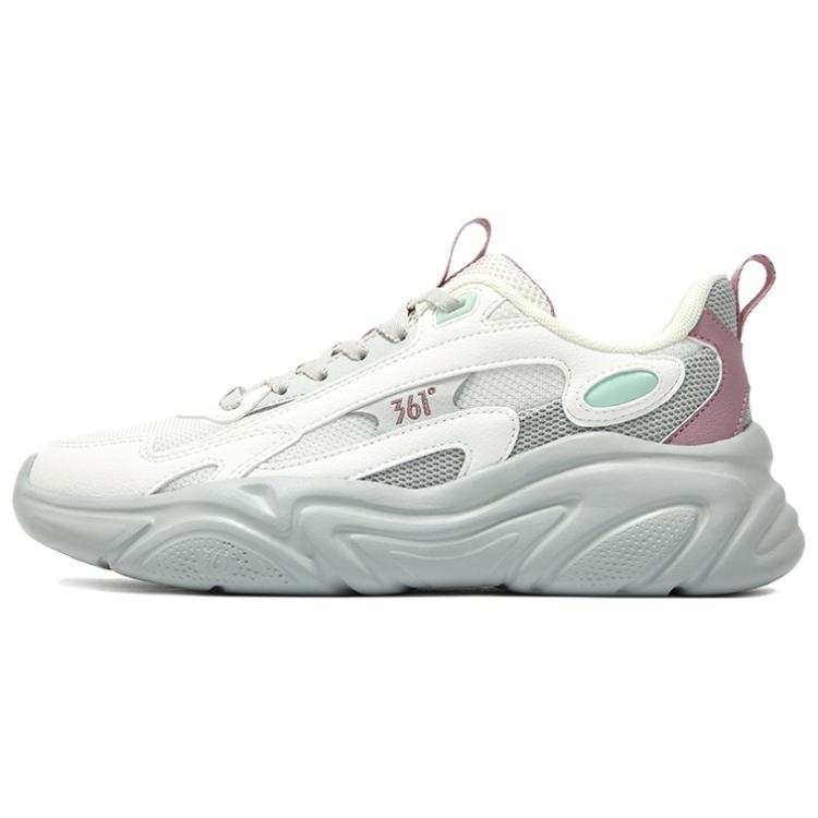 361° Slip Resistant, Breathable, Lightweight Low top Casual Shoes Women's Feather White Lotus Root Powder