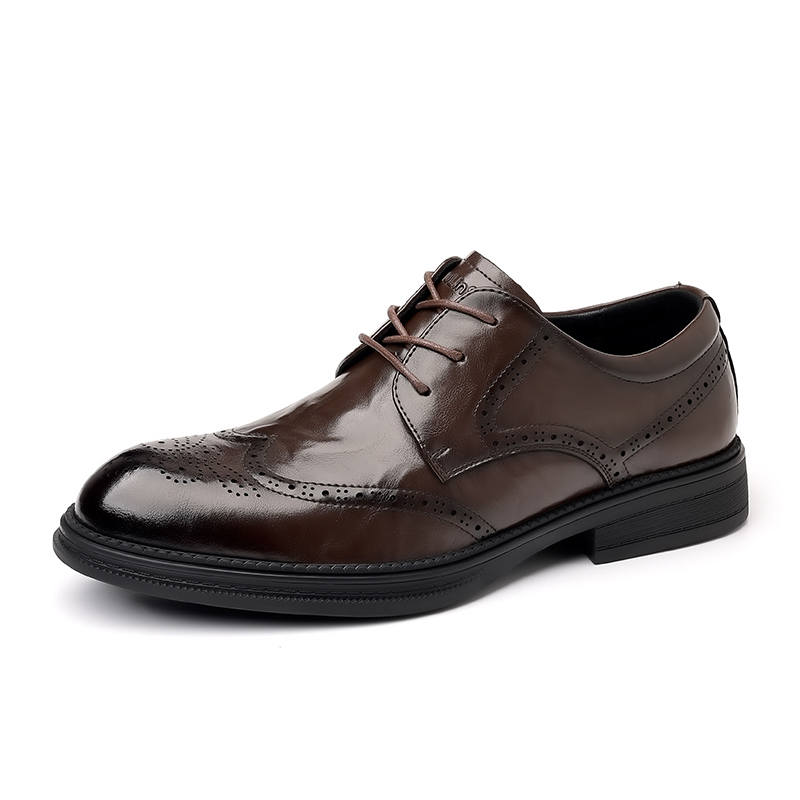Mulinsen Men's Casual Shoes Men's Low Top Black/Brown