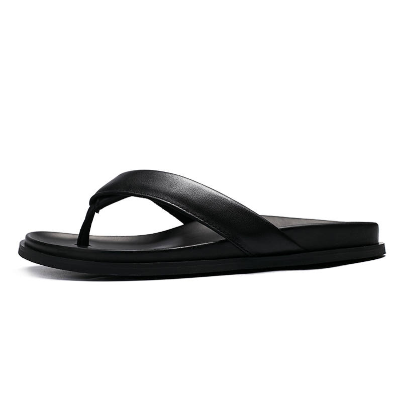 Brounvanm Brounvanm Rubber Sole Quick Dry Flip Flops Men's Black