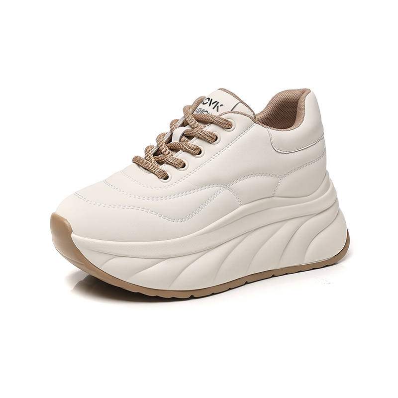 POOQ Cow Leather Low top Casual Shoes Women's