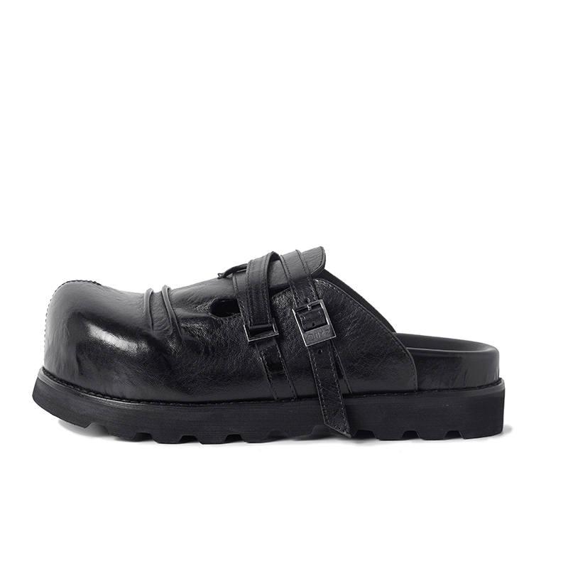 HUANXIANGZHE EVA Slip Resistant Closed Toe Slippers Unisex Black