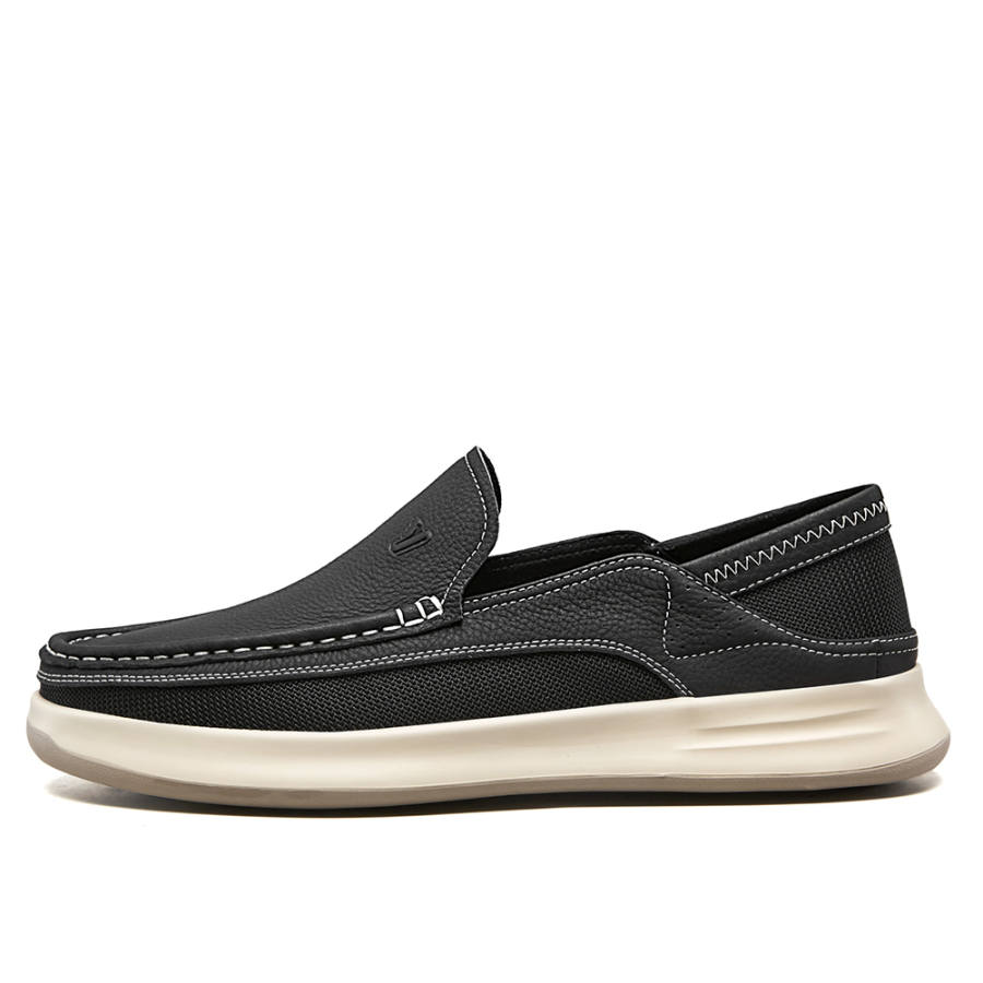 YEARCON Cow Leather, Textile Low top Casual Shoes Men's