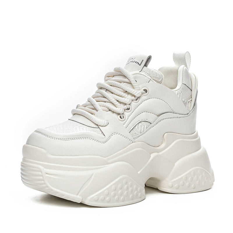 XIEGUIHUAYU Microfiber Leather Low top Chunky Sneakers Women's