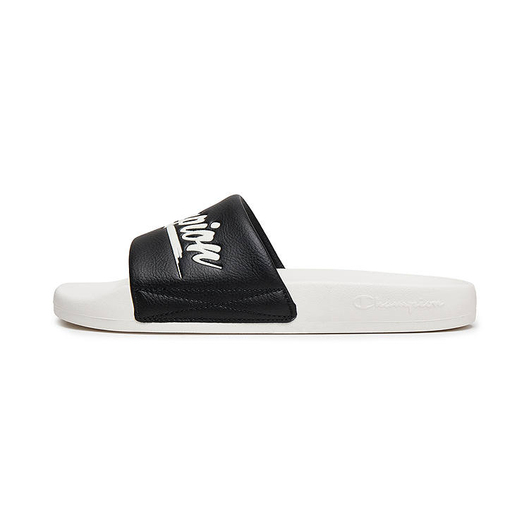 Champion Slip Resistant Slide Slippers Unisex Milk White/Black