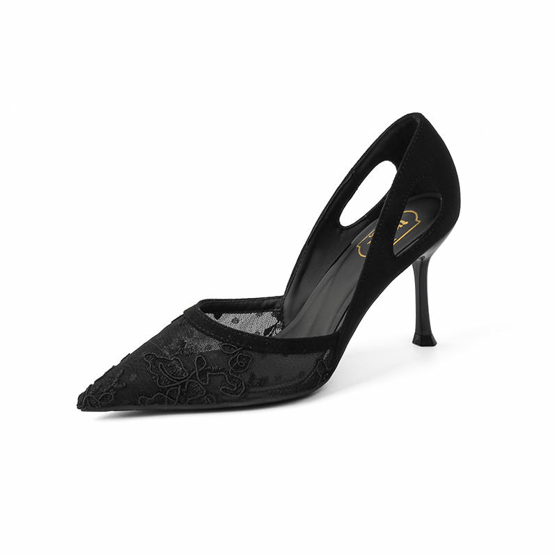 QITUMAUL Suede Slim Heel High Heels Women's