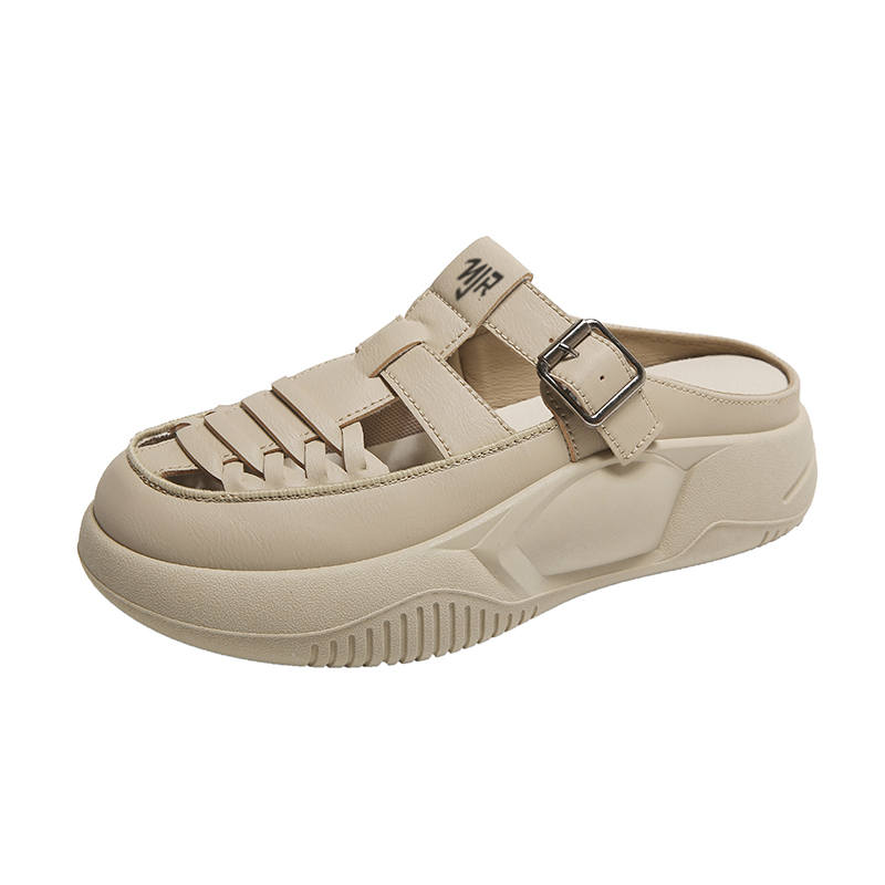 NANJIREN Rubber Sole Quiet Abrasion Resistant Slip Resistant Closed Toe Slippers Women's