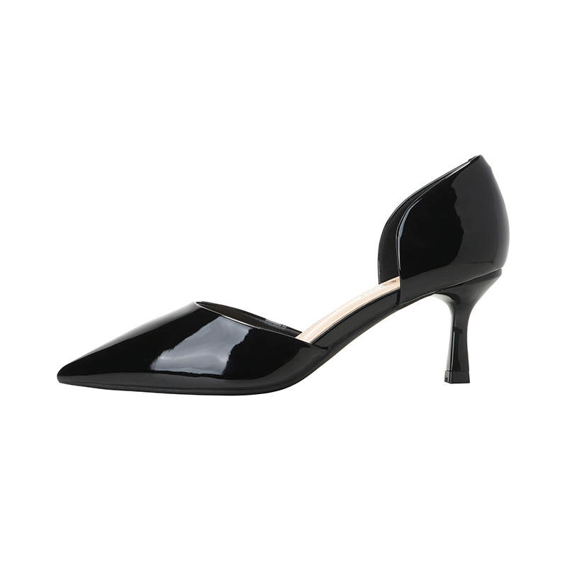 QITUMAUL Patent Leather Slim Heel High Heels Women's