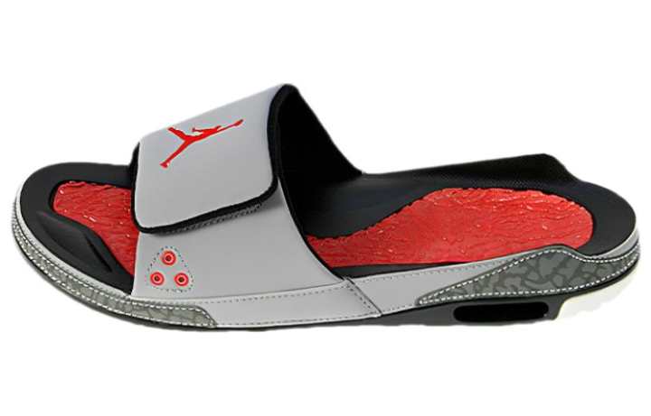 Jordan Jordan Air Jordan 3 Abrasion Resistant Slip Resistant Slippers Men's Gray Black
